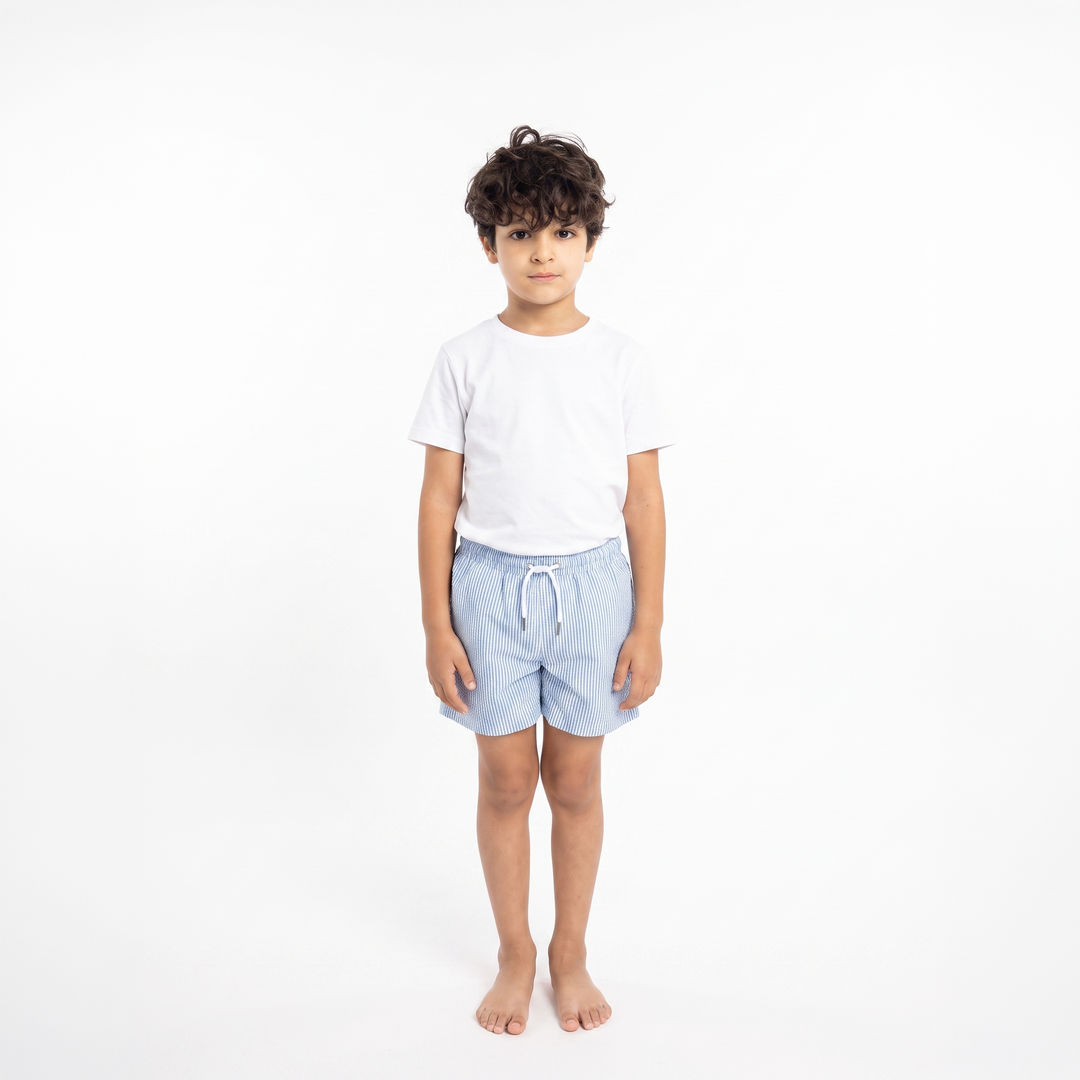 Blue Seersucker Kids
