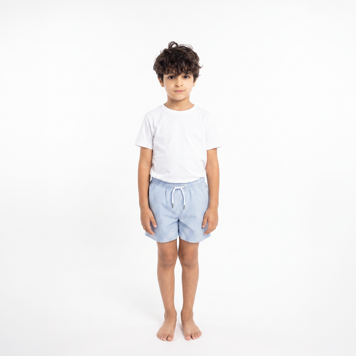 Blue Seersucker Kids
